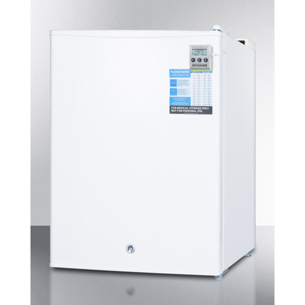 Summit Appliance FS30L/VAC Series 2 cu.ft. White Finish Compact All-Freezer with NIST Calibrated Temp Display