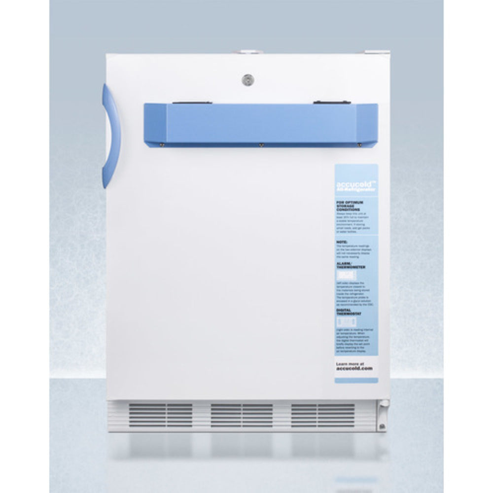 Summit Appliance MED2 Series 24" White Finish Built-In All-Refrigerator - ADA Compliant