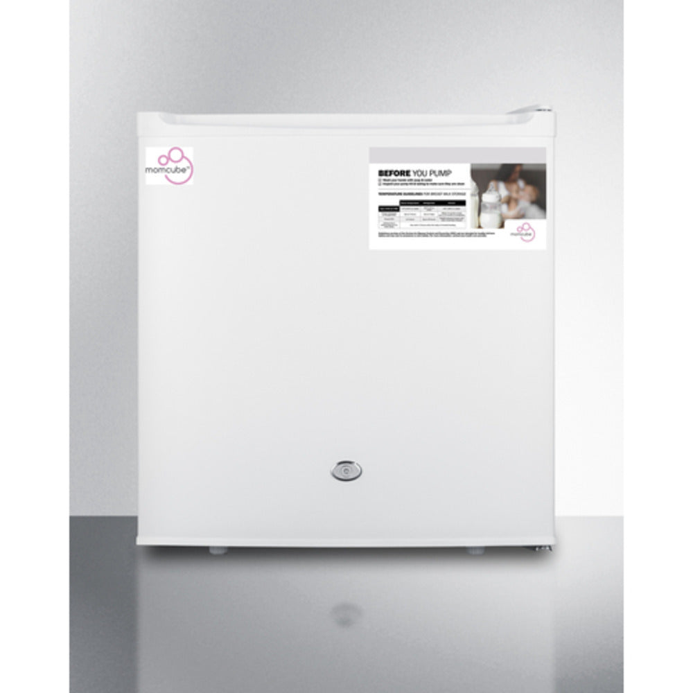 Summit Appliance MOMCUBE 19" White Finish Compact Breast Milk Refrigerator