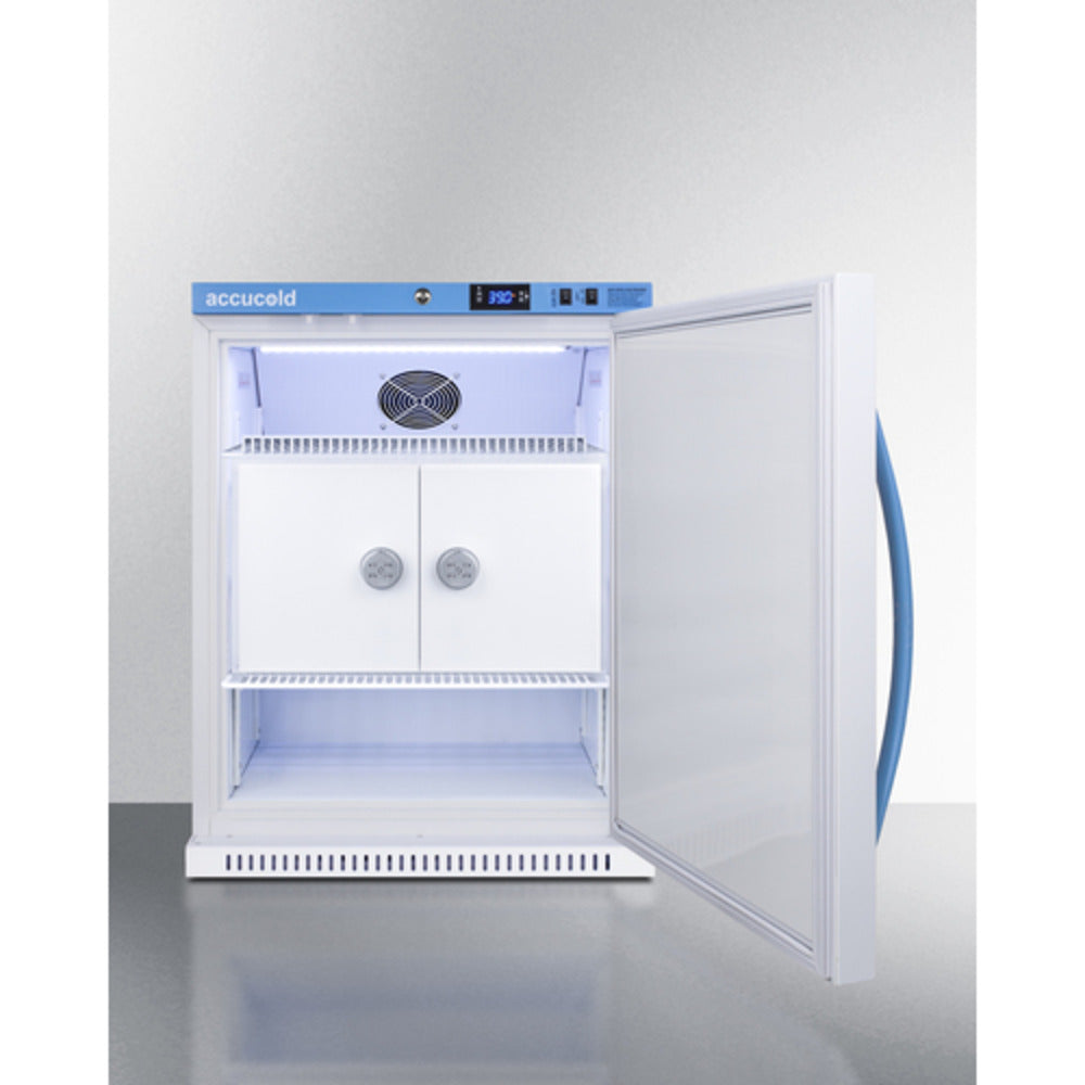 Summit Appliance MOMCUBE 6 cu.ft. White Finish Breast Milk Refrigerator with Lockers