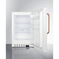 Summit Appliance MOMCUBE Series 20" White Finish Built-In All-Freezer with Copper Handle