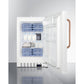 Summit Appliance MOMCUBE Series 20" White Finish Built-In All-Freezer with Copper Handle