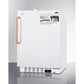 Summit Appliance MOMCUBE Series 20" White Finish Built-In All-Freezer with Copper Handle