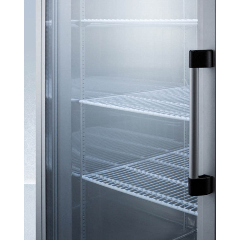 Summit Appliance Pharma-Lab Series 23 cu.ft. Stainless Steel Finish Upright Pharmacy Refrigerator with Left Hand Door Swing