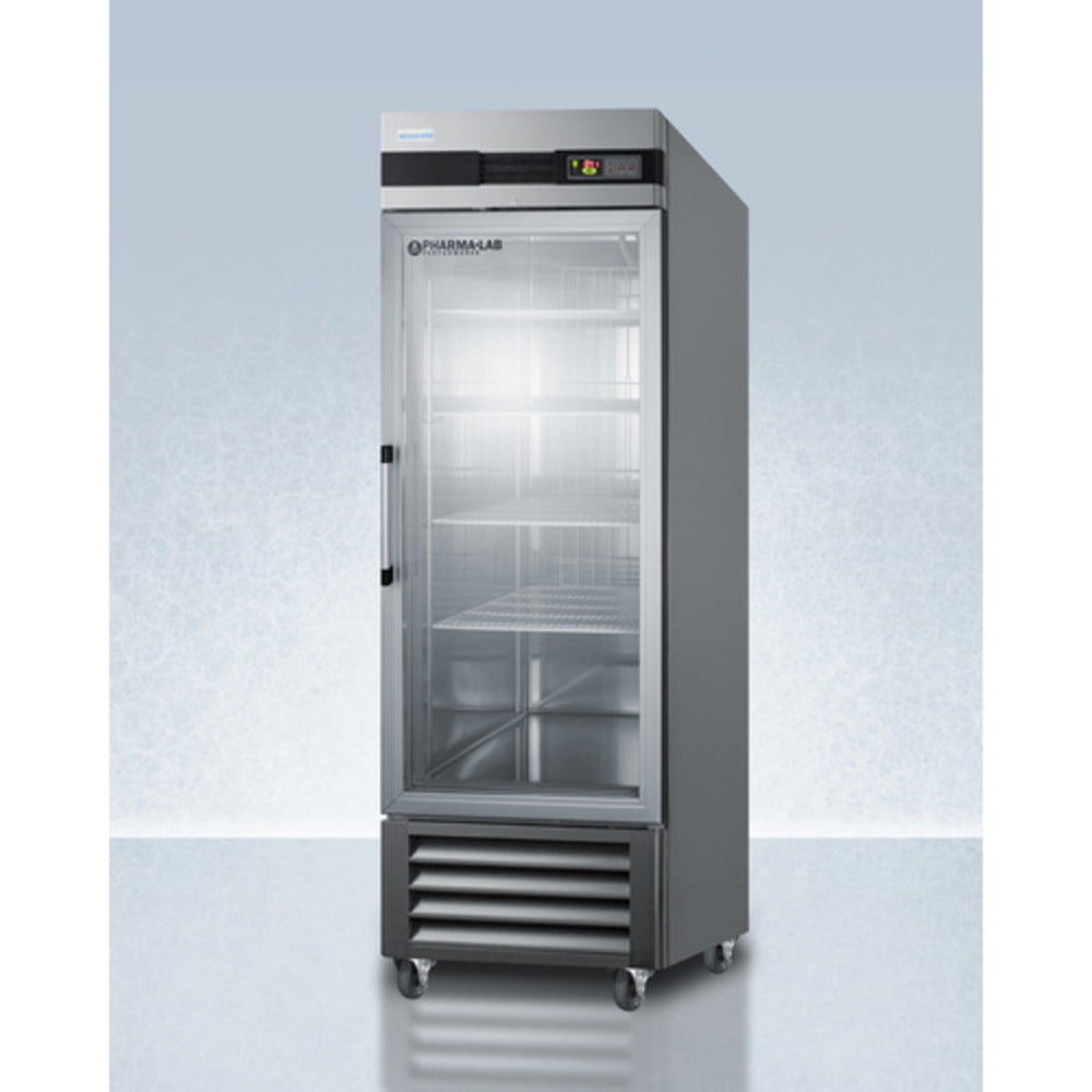 Summit Appliance Pharma-Lab Series 23 cu.ft. Stainless Steel Finish Upright Pharmacy Refrigerator with Right Hand Door Swing