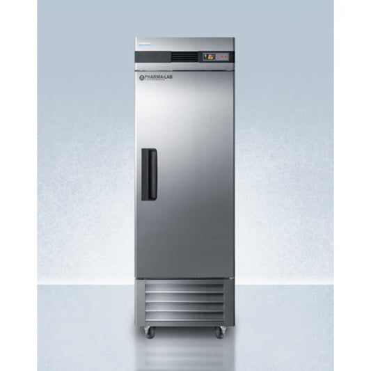 Summit Appliance Pharma-Lab Series 23 cu.ft. Stainless Steel Upright Pharmacy Refrigerator with Right Door Handle