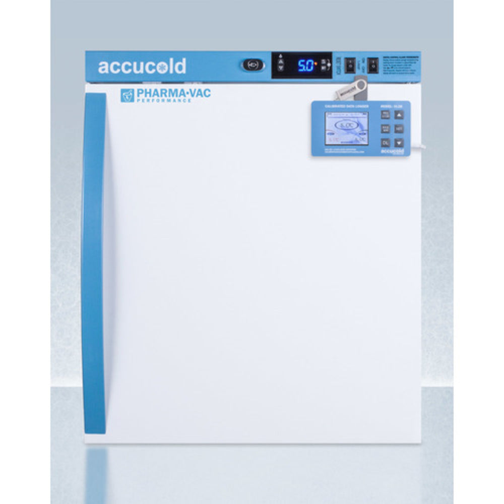 Summit Appliance Pharma-Vac Series 1 cu.ft. White Finish Compact Vaccine Refrigerator with Digital Data Logger