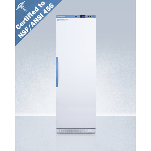 Summit Appliance Pharma-Vac Series 15 cu.ft White Finish Upright Vaccine Refrigerator - NSF/ANSI 456