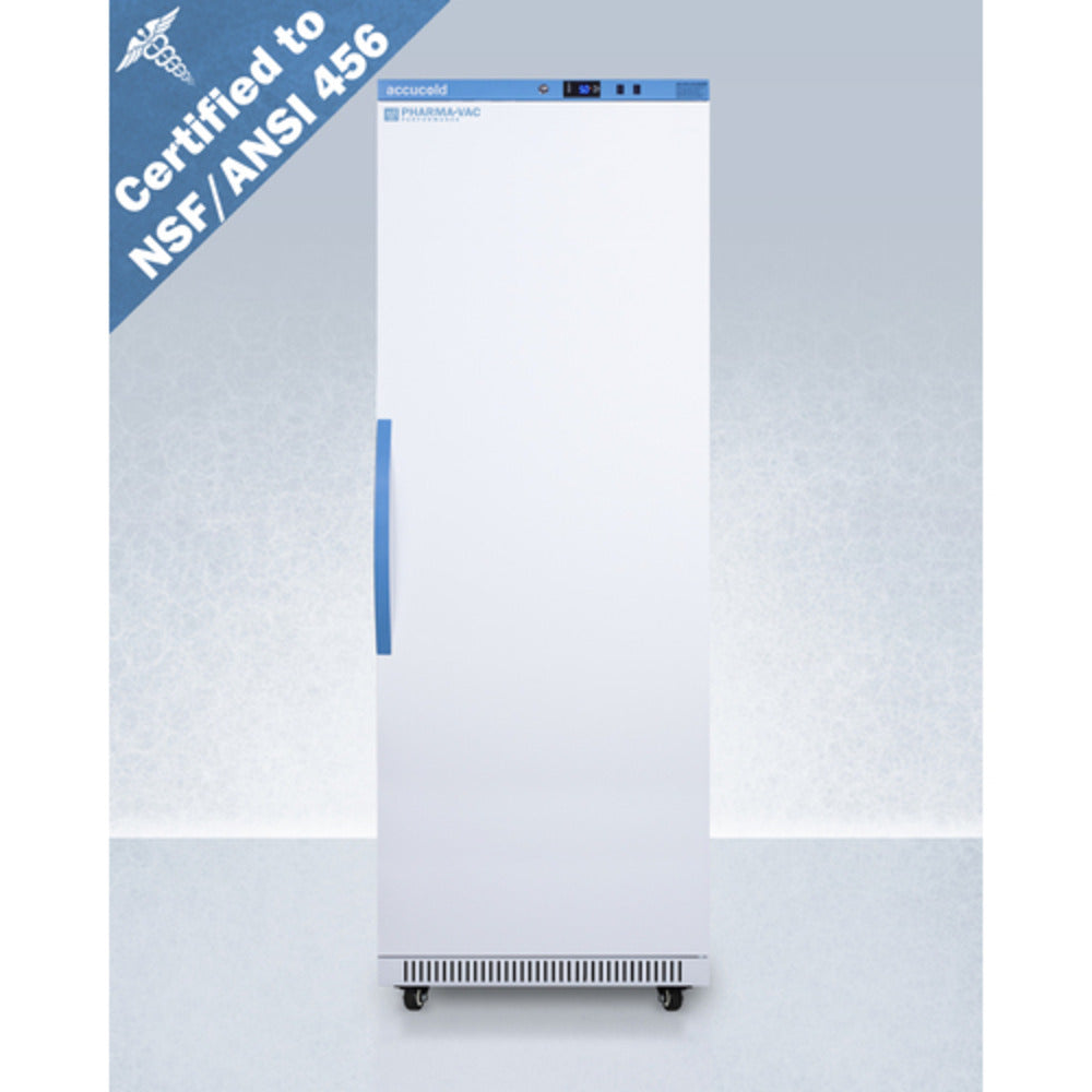Summit Appliance Pharma-Vac Series 18 cu.ft. White Finish Upright Vaccine Refrigerator - NSF/ANSI 456