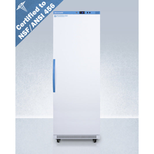 Summit Appliance Pharma-Vac Series 18 cu.ft. White Finish Upright Vaccine Refrigerator - NSF/ANSI 456