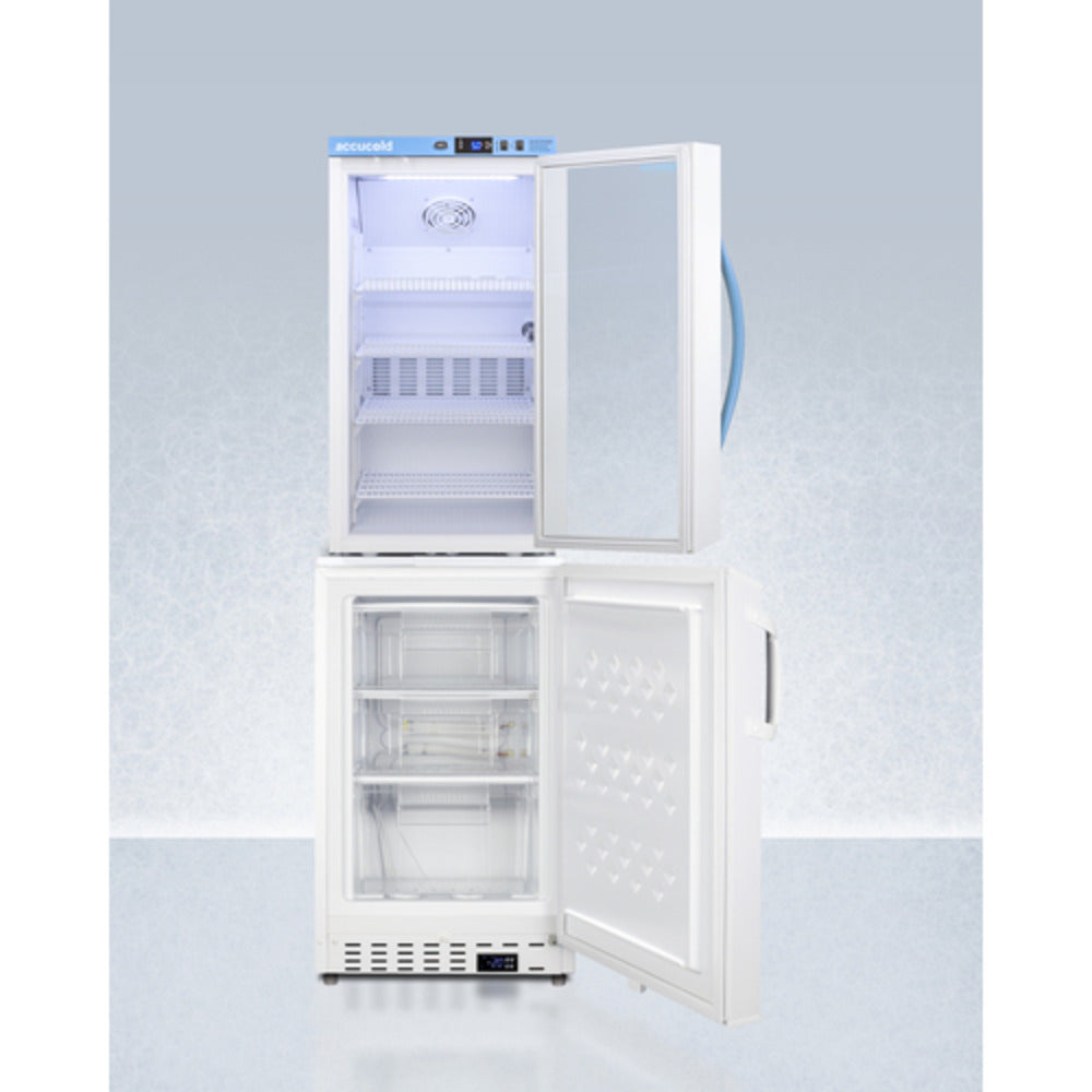 Summit Appliance Pharma-Vac Series 20" White Finish Vaccine Refrigerator and Freezer Combo