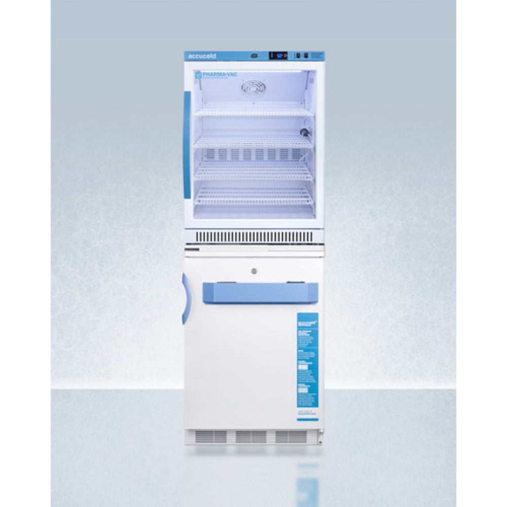 Summit Appliance Pharma-Vac Series 24" White Finish All-Refrigerator and All-Freezer Combo