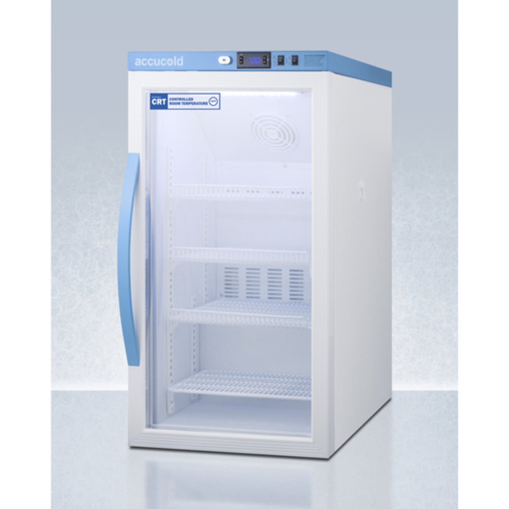 Summit Appliance Pharma-Vac Series 3 cu.ft. White Finish Glass Door Counter Height Controlled Room Temperature Cabinet