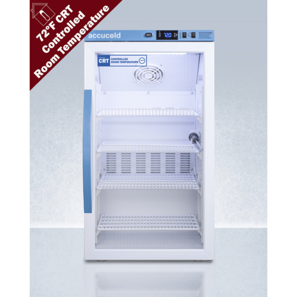 Summit Appliance Pharma-Vac Series 3 cu.ft. White Finish Glass Door Counter Height Controlled Room Temperature Cabinet