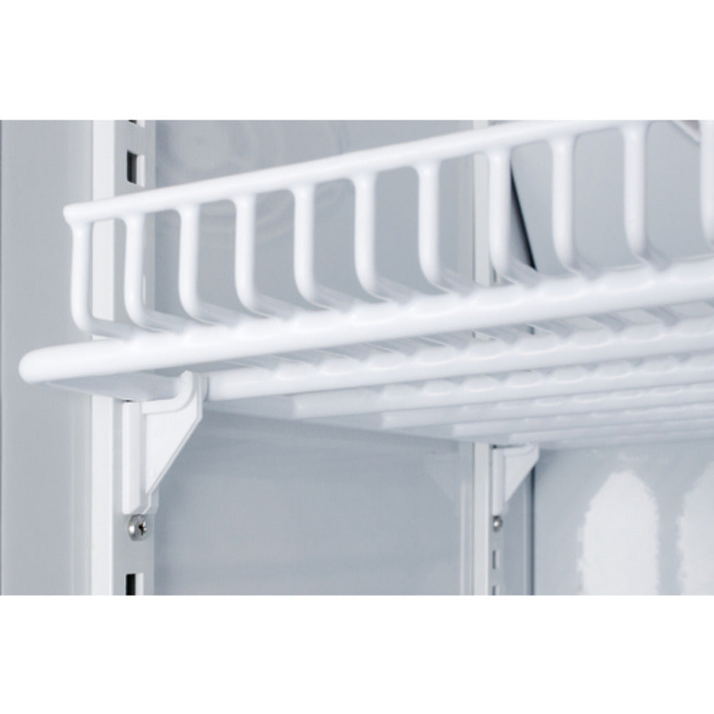 Summit Appliance Pharma-Vac Series 3 cu.ft. White Finish Glass Door Counter Height Vaccine Refrigerator - NSF/ANSI 456