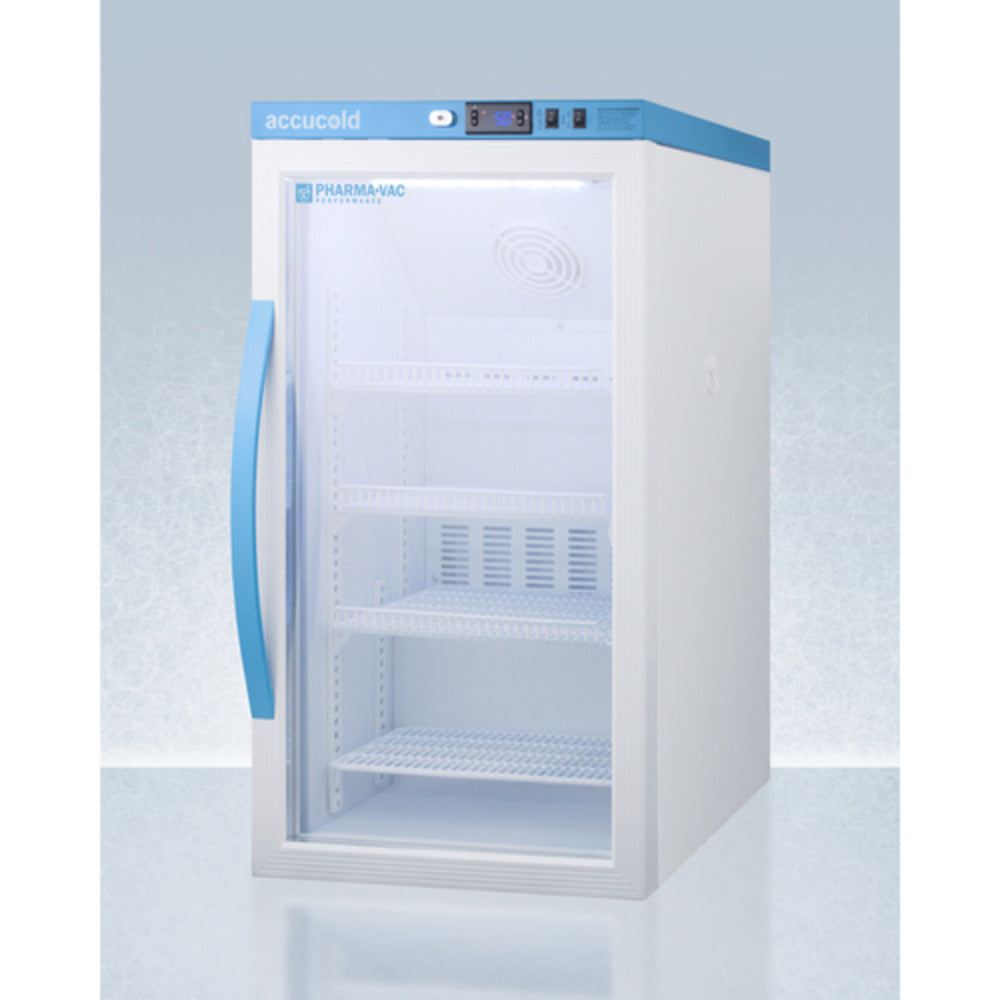 Summit Appliance Pharma-Vac Series 3 cu.ft. White Finish Glass Door Counter Height Vaccine Refrigerator
