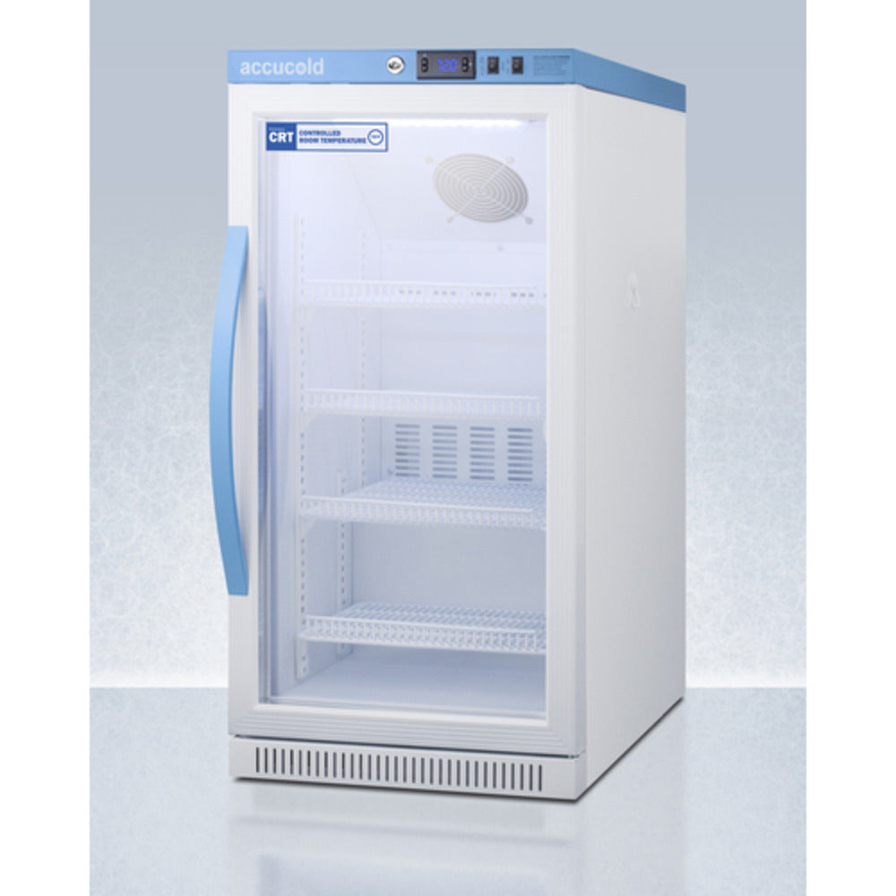 Summit Appliance Pharma-Vac Series 3 cu.ft. White Finish Glass Door Upright Controlled Room Temperature Cabinet