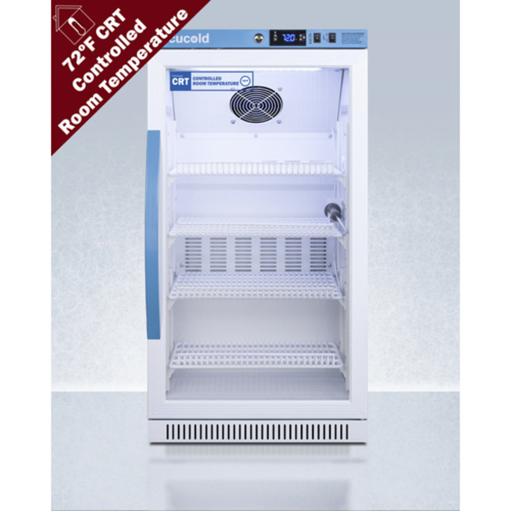 Summit Appliance Pharma-Vac Series 3 cu.ft. White Finish Glass Door Upright Controlled Room Temperature Cabinet