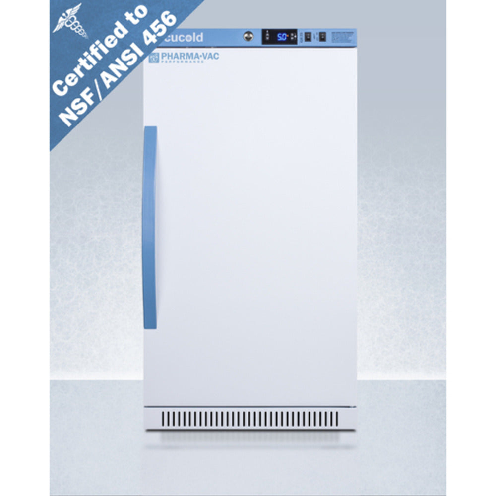 Summit Appliance Pharma-Vac Series 3 cu.ft. White Finish Vaccine Refrigerator - NSF/ANSI 456