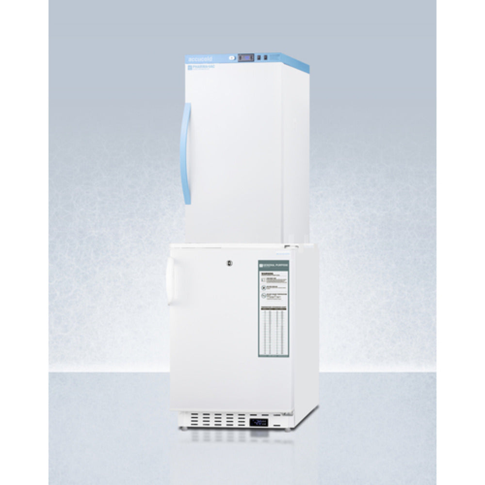 Summit Appliance Pharma-Vac Series 3 cu.ft. White Finish Vaccine Refrigerator and Freezer Combi
