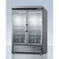 Summit Appliance Pharma-Vac Series 49 cu. ft. Stainless Steel Finish Glass Door Upright Pharmacy Refrigerator