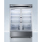 Summit Appliance Pharma-Vac Series 49 cu. ft. Stainless Steel Finish Glass Door Upright Pharmacy Refrigerator
