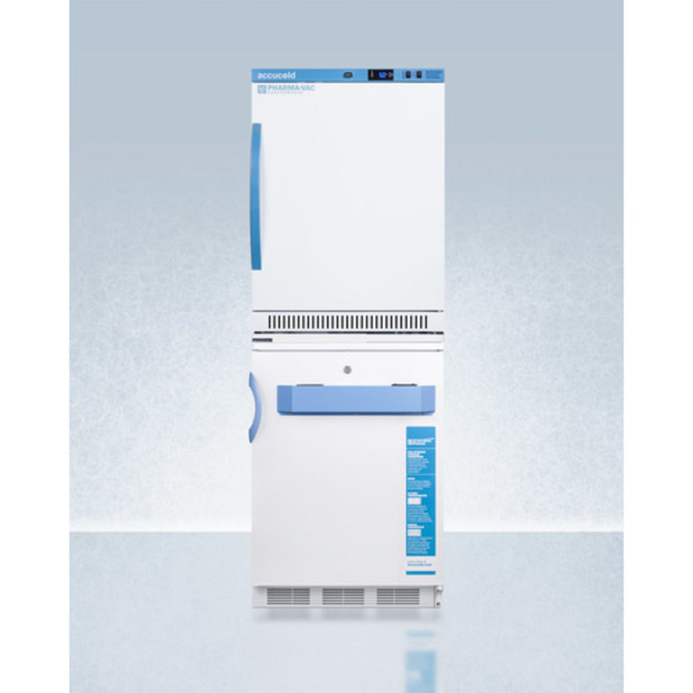 Summit Appliance Pharma-Vac Series 6 cu.ft. White Finish All-Refrigerator and All-Freezer Combo