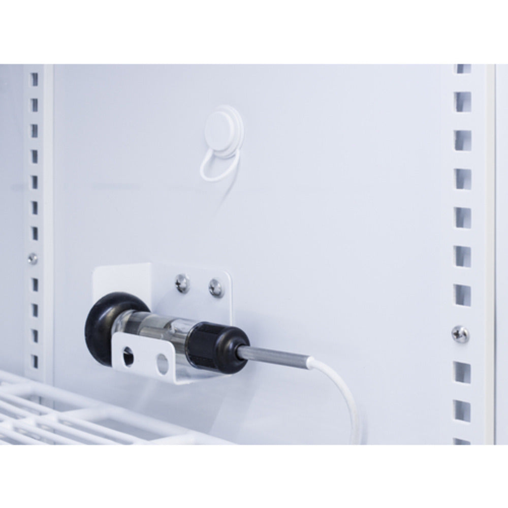 Summit Appliance Pharma-Vac Series 6 cu.ft. White Finish Glass Door Recessed Upright Controlled Room Temperature Cabinet