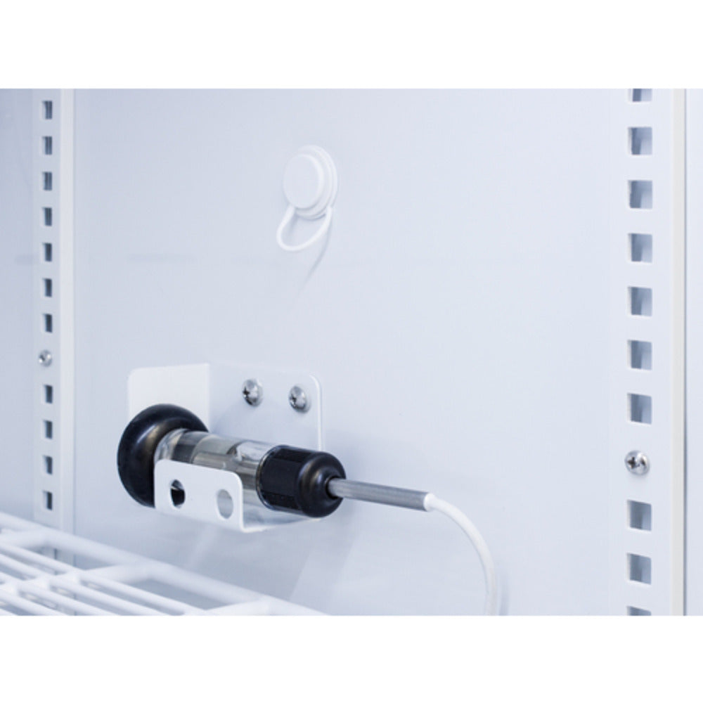 Summit Appliance Pharma-Vac Series 6 cu.ft. White Finish Glass Door Upright Controlled Room Temperature Cabinet
