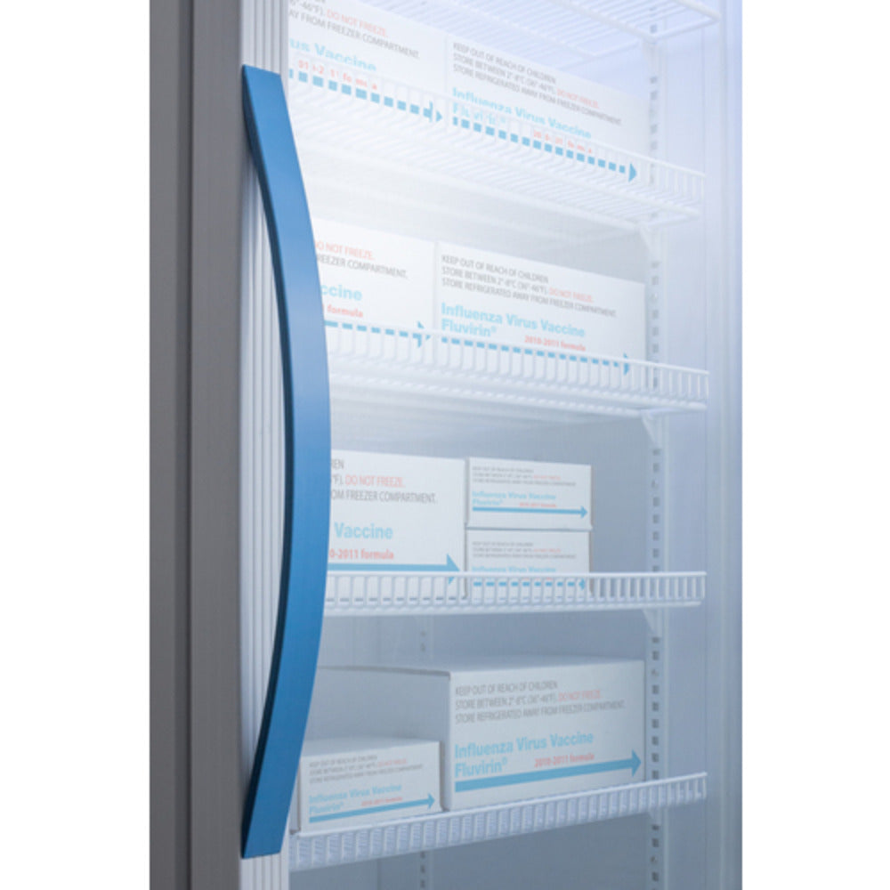 Summit Appliance Pharma-Vac Series 6 cu.ft. White Finish Glass Door Vaccine Refrigerator - NSF/ANSI 456