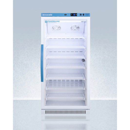 Summit Appliance Pharma-Vac Series 8 cu.ft. White Finish Glass Door Upright Vaccine Refrigerator