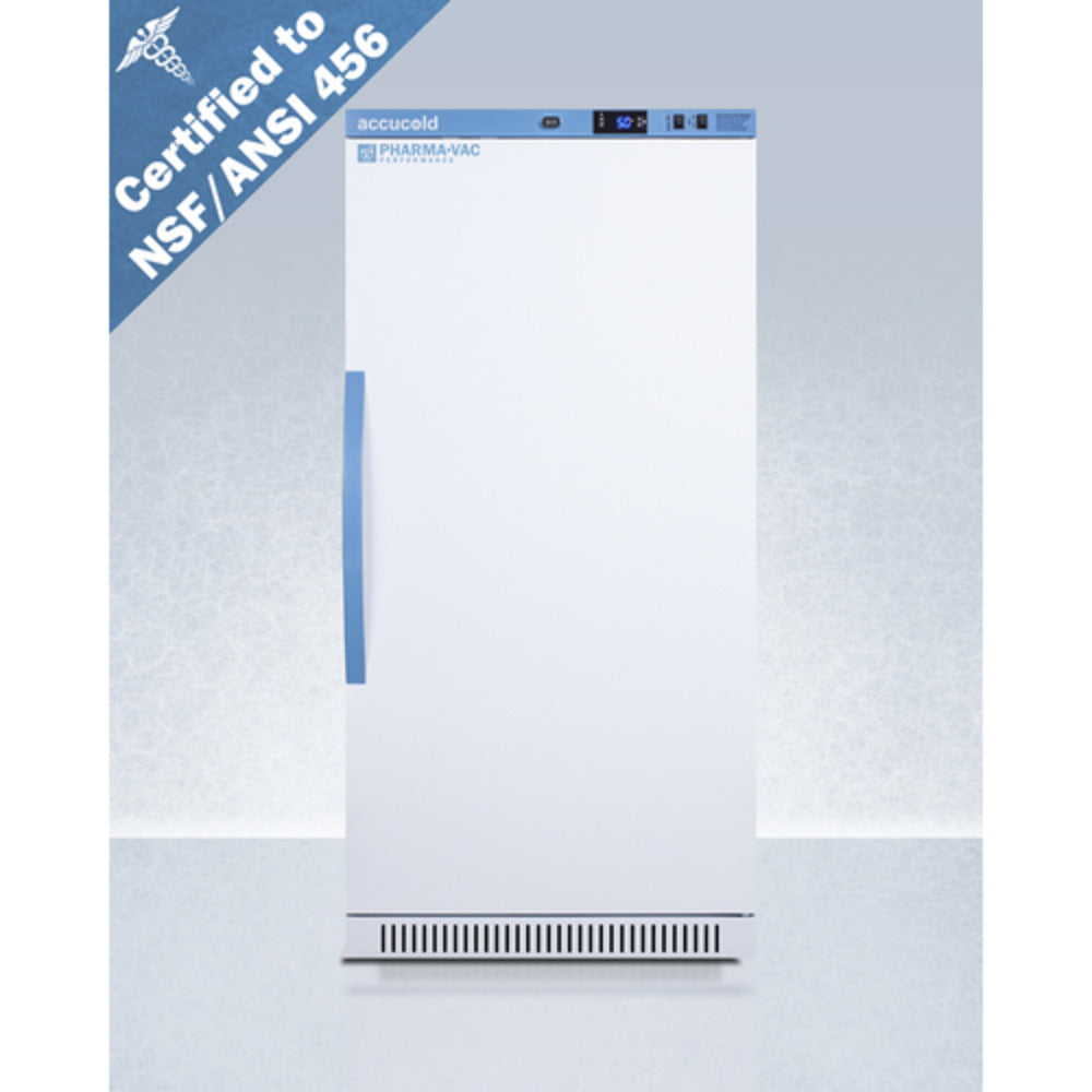 Summit Appliance Pharma-Vac Series 8 cu.ft. White Finish Upright Vaccine Refrigerator - NSF/ANSI 456