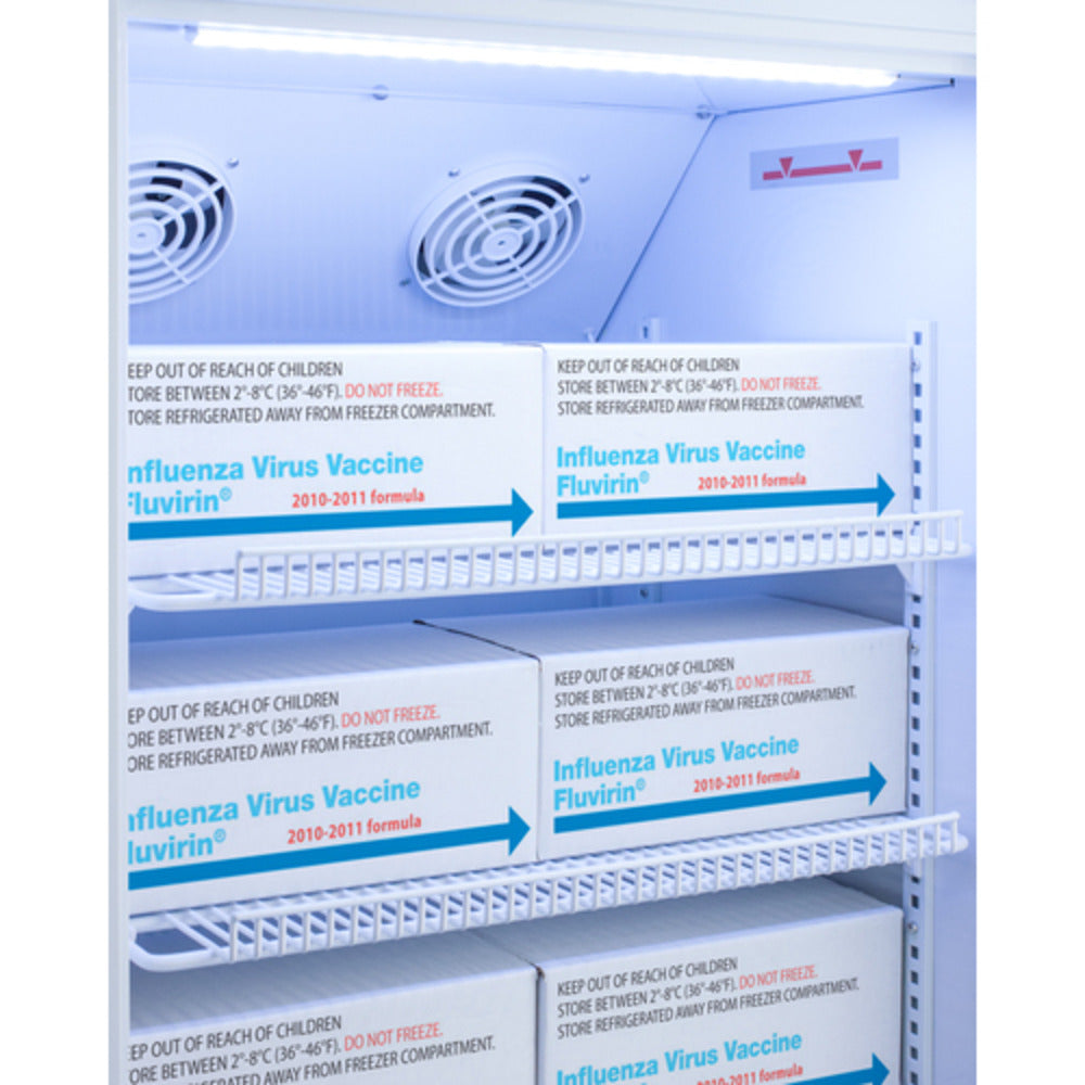Summit Appliance Pharma-Vac Series 8 cu.ft. White Finish Upright Vaccine Refrigerator with Digital Data Logger