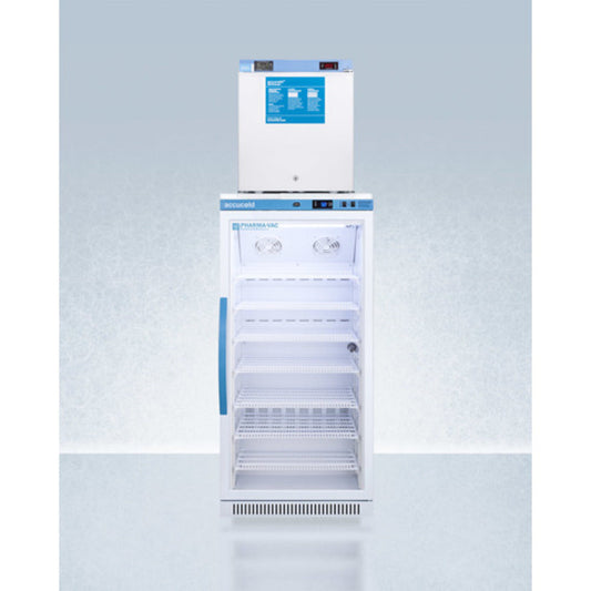 Summit Appliance Pharma-Vac Series 9 cu.ft. White Finish Glass Door All-Refrigerator and All-Freezer Combo