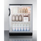Summit Appliance SCR600 Series 24" Black Finish Built-In Beverage Center