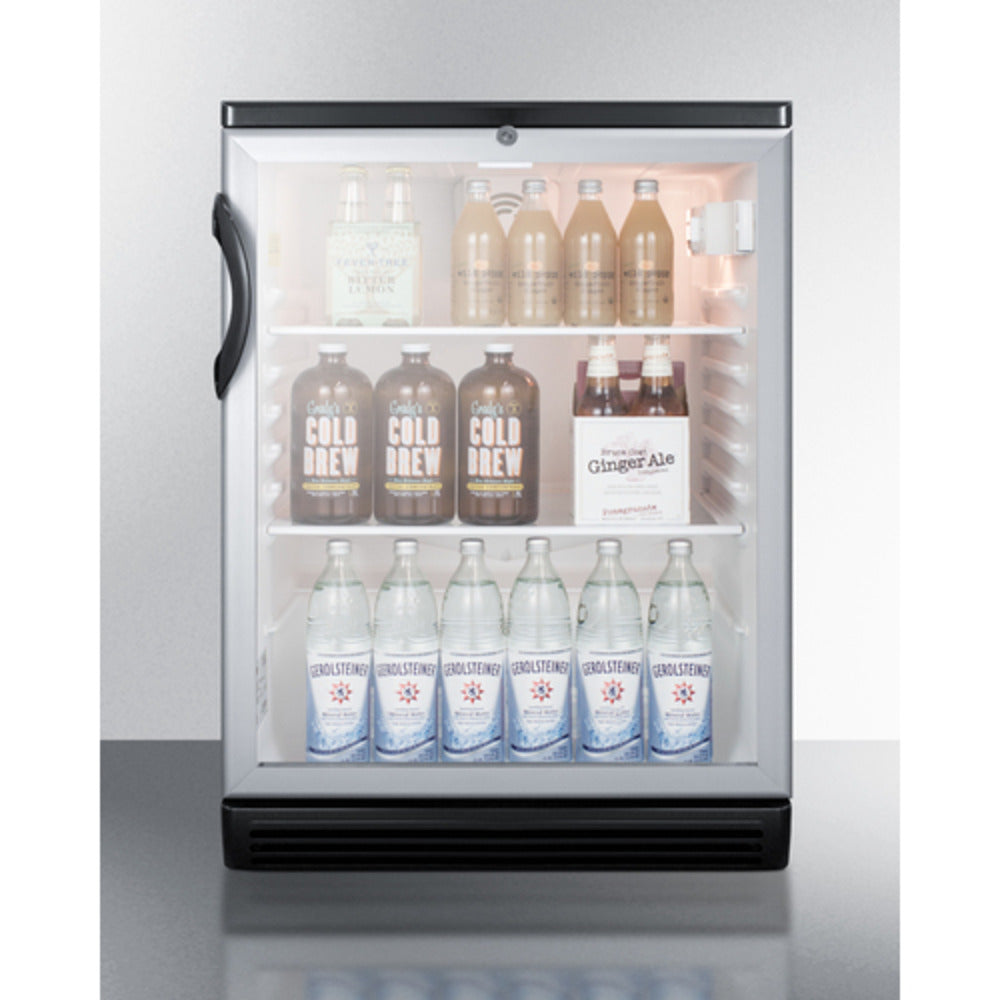 Summit Appliance SCR600 Series 24" Black Finish Built-In Beverage Center