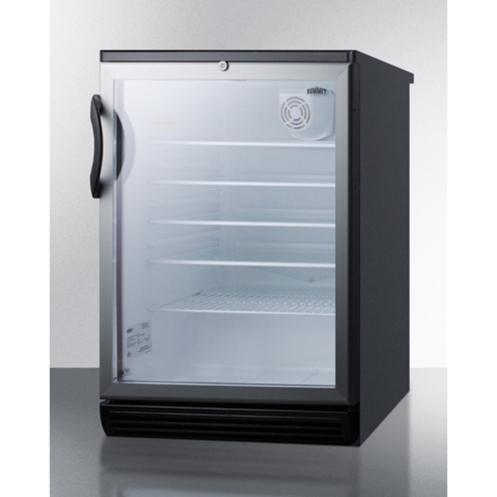 Summit Appliance SCR600 Series 24" Black Finish Built-In Beverage Center