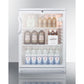 Summit Appliance SCR600 Series 24" White Finish Beverage Center
