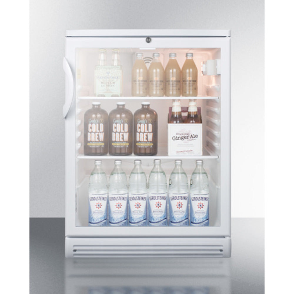 Summit Appliance SCR600 Series 24" White Finish Beverage Center