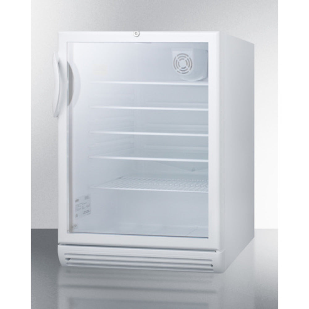 Summit Appliance SCR600 Series 24" White Finish Built-In Beverage Center - ADA Compliant