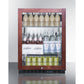 Summit Appliance SCR610 Series 24" Panel-Ready/Black Finish Built-In Beverage Center with Glass Door