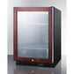 Summit Appliance SCR610 Series 24" Panel-Ready/Black Finish Built-In Beverage Center with Glass Door