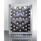 Summit Appliance SCR610 Series 24" Stainless Steel Built-In Single Zone Commercial Wine Cellar with Diamond Style Racks