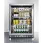 Summit Appliance SCR611 Series 24" Stainless Steel Outdoor Mini Reach-In Beverage Center with Dolly