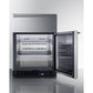 Summit Appliance SCR615 Series 24" Stainless Steel Built-In Commercial Beverage Refrigerator With Top Drawer