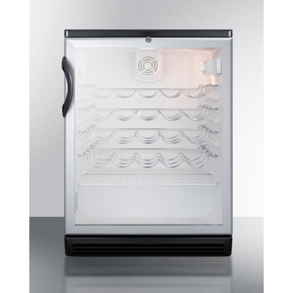 Summit Appliance SWC6G Series 24" 5 cu.ft. Black Finish Wine Cellar