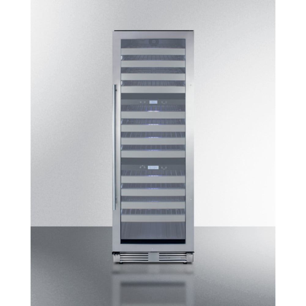 Summit Appliance SWCP Series 24" Black Finish Triple Zone Wine Cellar