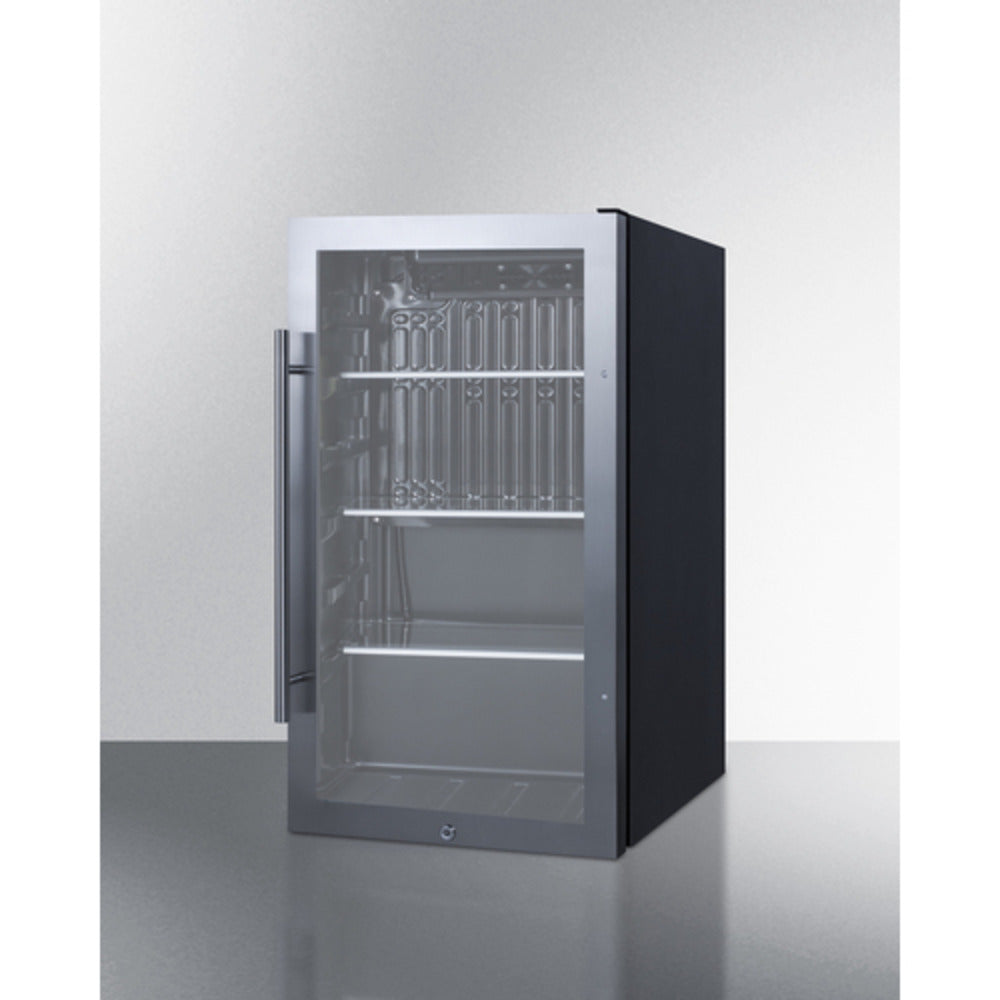 Summit Appliance Shallow Depth 19" 3 cu.ft. Black Finish Beverage Cooler
