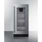 Summit Appliance Shallow Depth Series 15" Black Finish Built-In Beverage Center