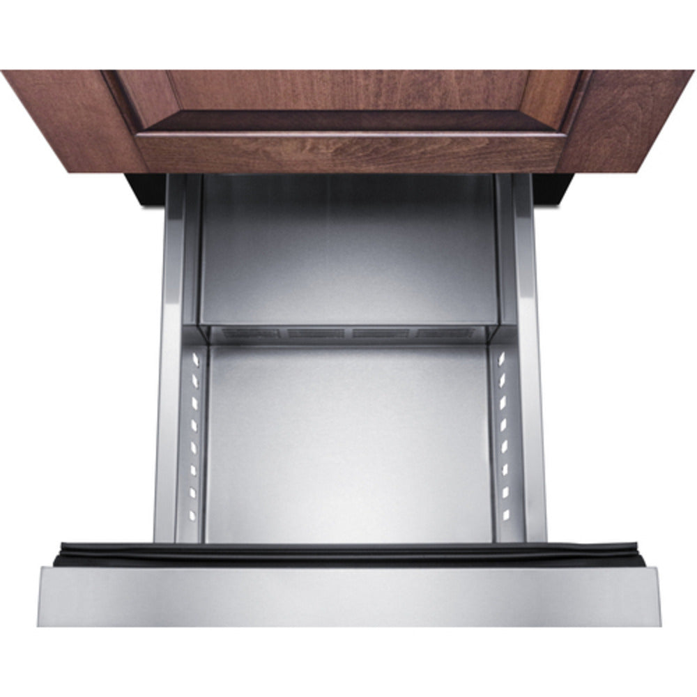 Summit Appliance Shallow Depth Series 15" Panel-Ready/Stainless Steel 2-Drawer All-Refrigerator
